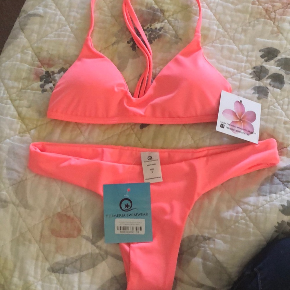 Plumeria 2 piece bikini.
